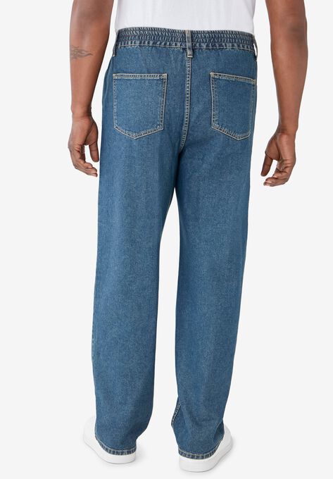 Loose Fit Comfort Waist Jeans, , on-hover image number null