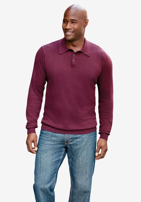 Lightweight Polo Sweater, , alternate image number null