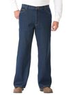 LIBERTY BLUES™ SIDE-ELASTIC WIDE LEG 5 POCKET JEANS, INDIGO, hi-res image number null
