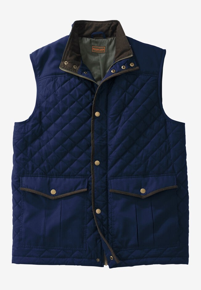 Boulder Creek™ Quilted Vest, NAVY, hi-res image number 0
