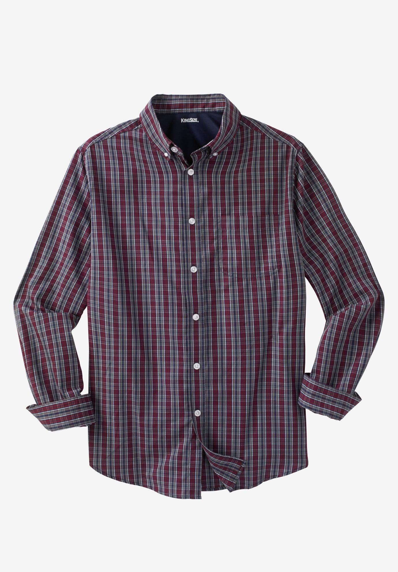 Long Sleeve Color Block Plaid Shirts