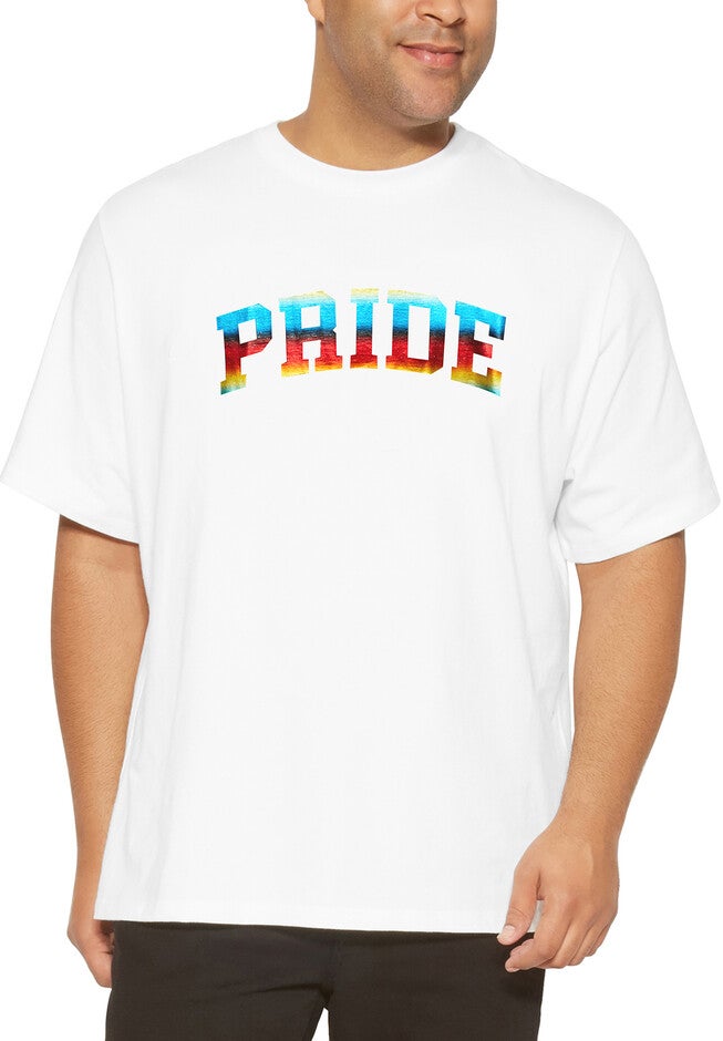 Pride Tie-Dye Logo T-Shirt, CRYSTAL WHITE, hi-res image number null