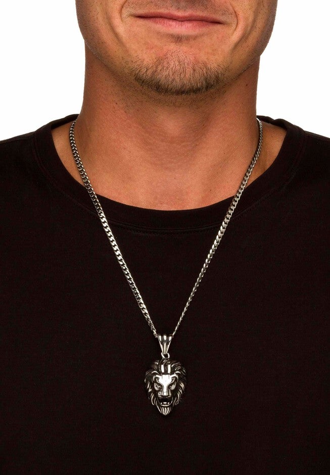 Lion's Head Pendant Necklace , , alternate image number null