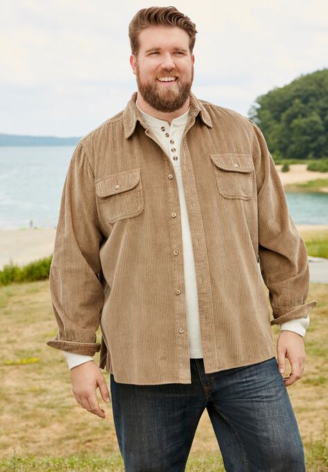 Boulder Creek® Short Sleeve Denim & Twill Shirt, , alternate image number null