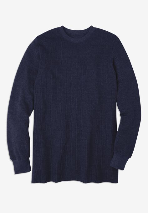 Heavyweight Thermal Underwear Crewneck Tee, NAVY, hi-res image number null