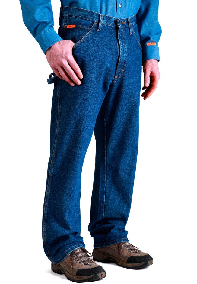 Flame Resistant Carpenter Jeans, ANTIQUE INDIGO, hi-res image number 0