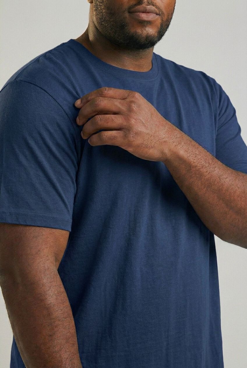 Heavyweight Jersey Crewneck T-Shirt, NAVY, alternate image number 3