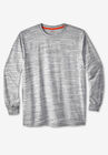 Boulder Creek™ Heavyweight Long-Sleeve No Pocket Crewneck Tee, WHITE MARL, hi-res image number null