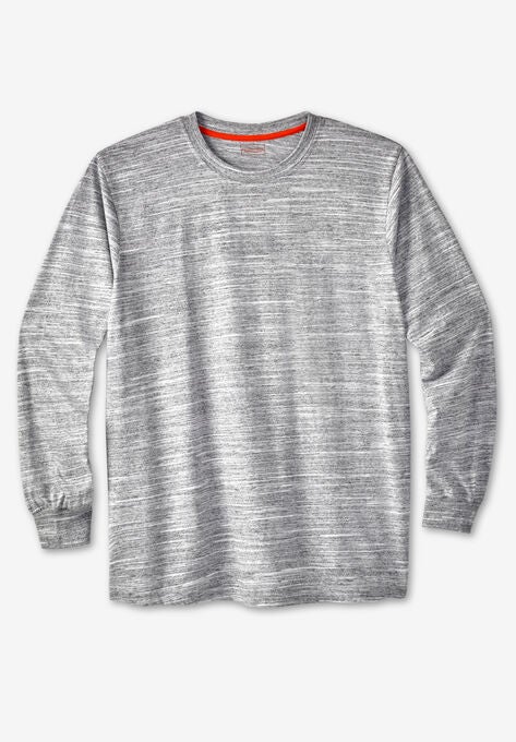 Boulder Creek™ Heavyweight Long-Sleeve No Pocket Crewneck Tee, WHITE MARL, hi-res image number null