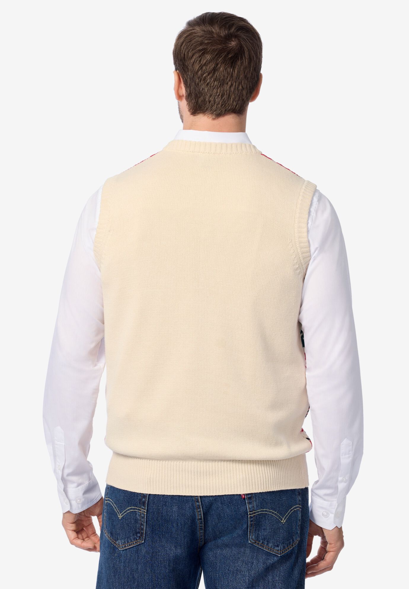 Novelty Seasonal Vest, CHRISTMAS FAIR ISLE, alternate image number 2