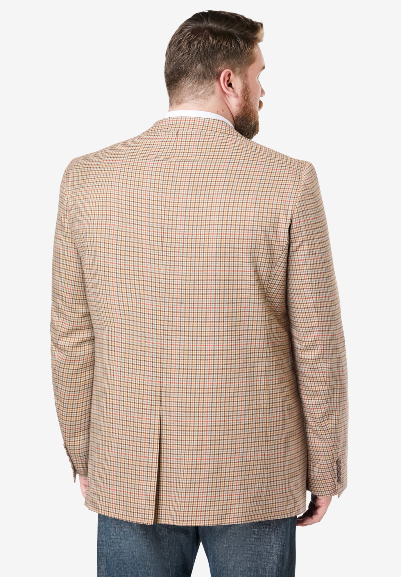 2-Button Classic Blazer, NATURAL CHECK, on-hover image number 1