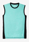 KS Island™ Muscle Swim Shirt, HEATHER TIDAL GREEN BLACK, hi-res image number 0