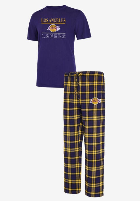 NBA® Flannel PJ Set, LAKERS, hi-res image number null