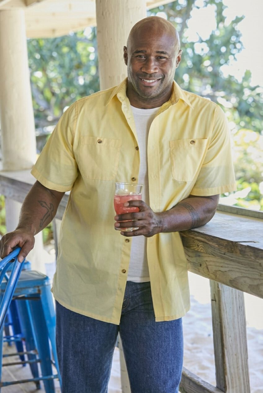 Solid Wrinkle-Resistant Short Sleeve Button Down, , alternate image number 5