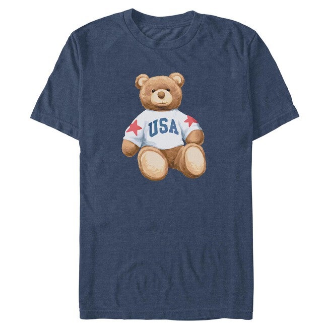 Usa Bear, NAVY HEATHER, hi-res image number 0
