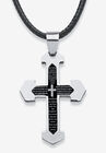 Stainless Steel Lord's Prayer Cross Pendant, STAINLESS STEEL, hi-res image number null