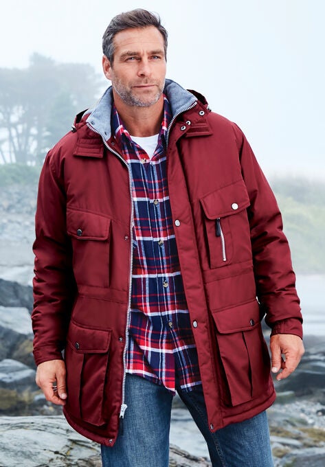 Boulder Creek Fleece-Lined Parka with Detachable Hood and 6 Pockets, , alternate image number null