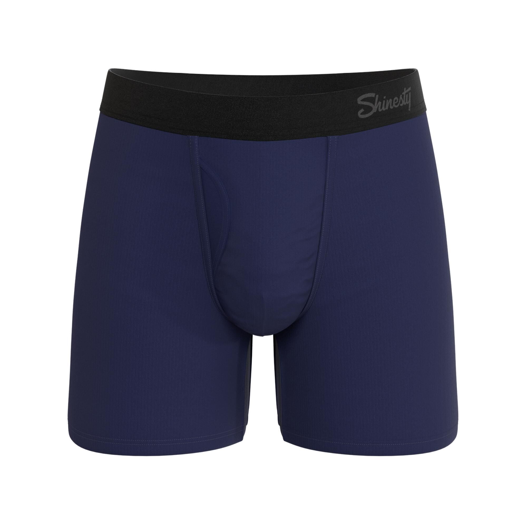 The Big Blue Ball Hammock Pouch Underwear With Fly, BLUE, hi-res image number 0