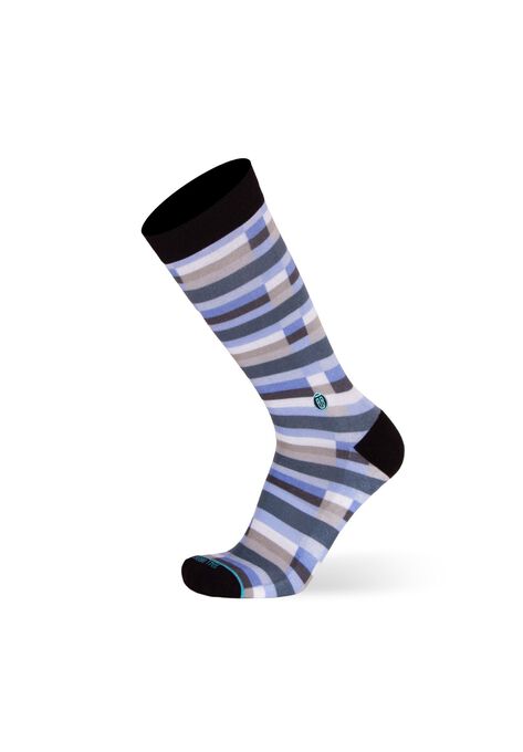 The Blue Cary (Blue Broken Lines) Socks, BLUE, hi-res image number null