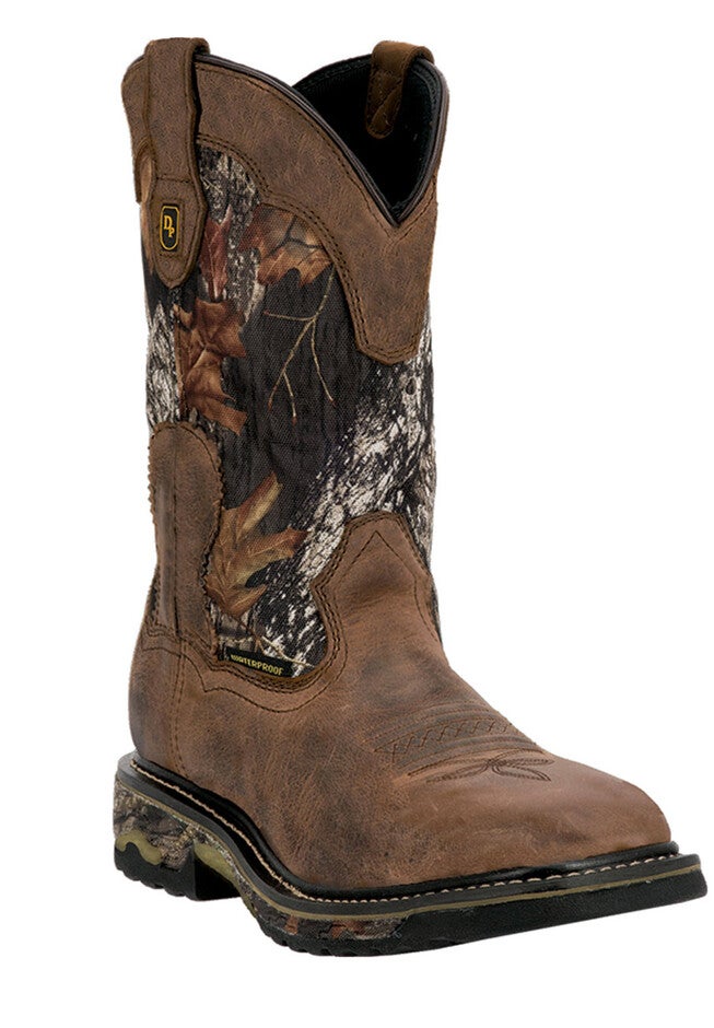 Dan Post Hunter Camo Shaft Soft Toe Boot, SADDLE TAN, hi-res image number 0