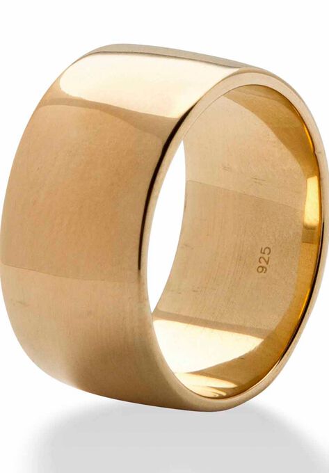Wedding Band In 18k Gold Over .925 Sterling Silver, , alternate image number null