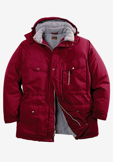 Boulder Creek Fleece-Lined Parka with Detachable Hood and 6 Pockets, , hi-res image number null
