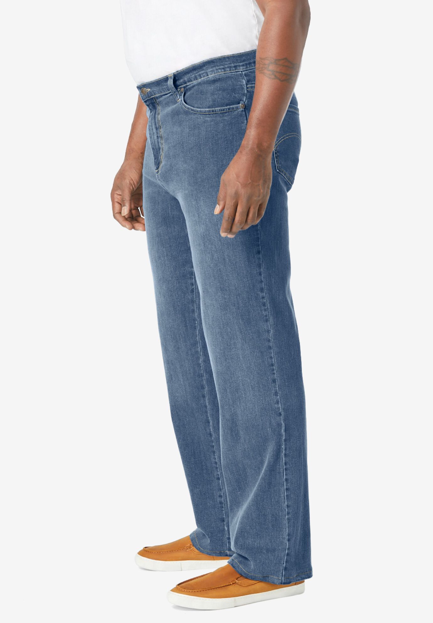 Liberty Blues&trade; Loose Fit 5-Pocket Stretch Jeans, BLUE WASH, alternate image number 3