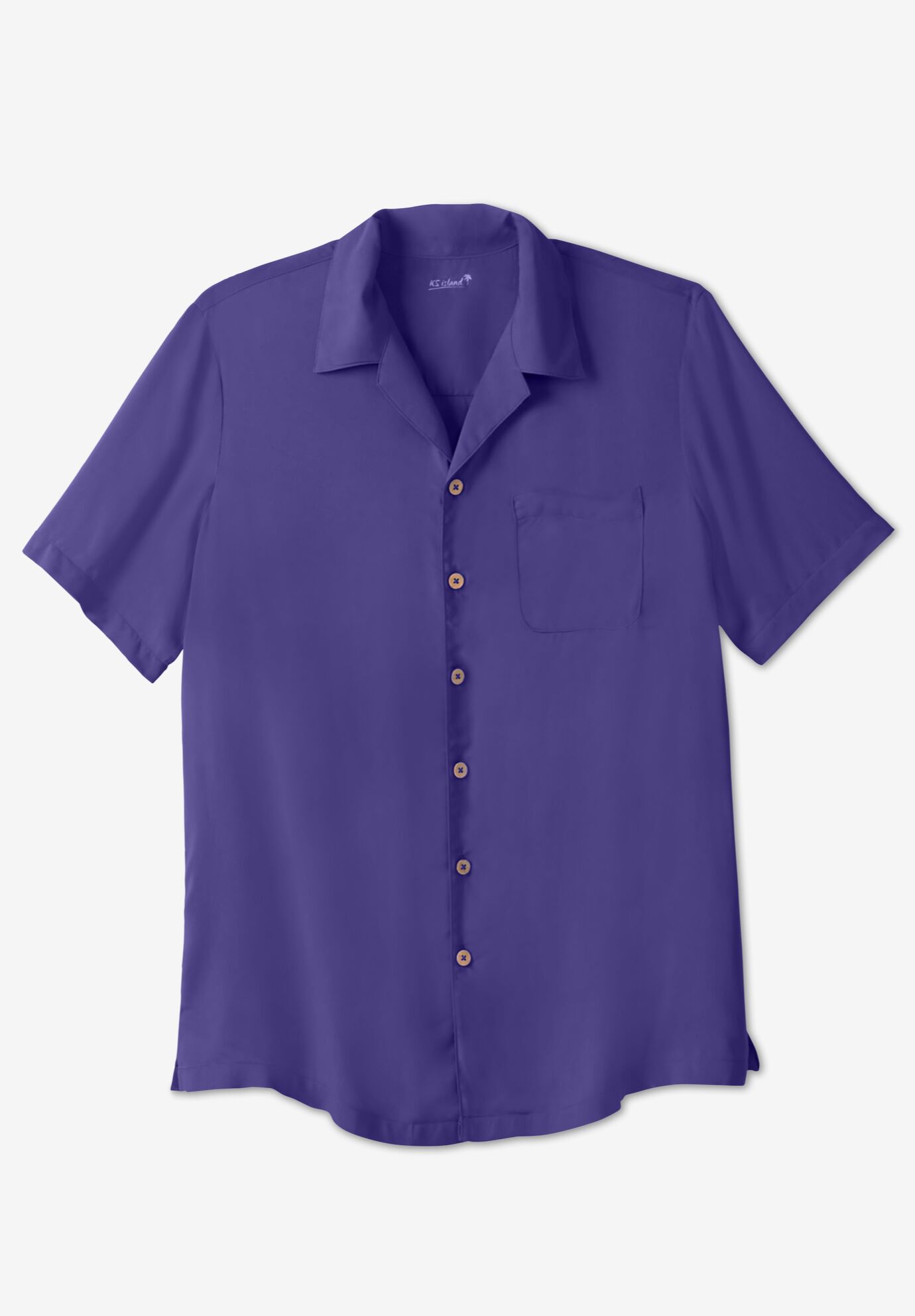 KS Island Solid Camp Shirt, PURPLE ISLAND, alternate image number 4