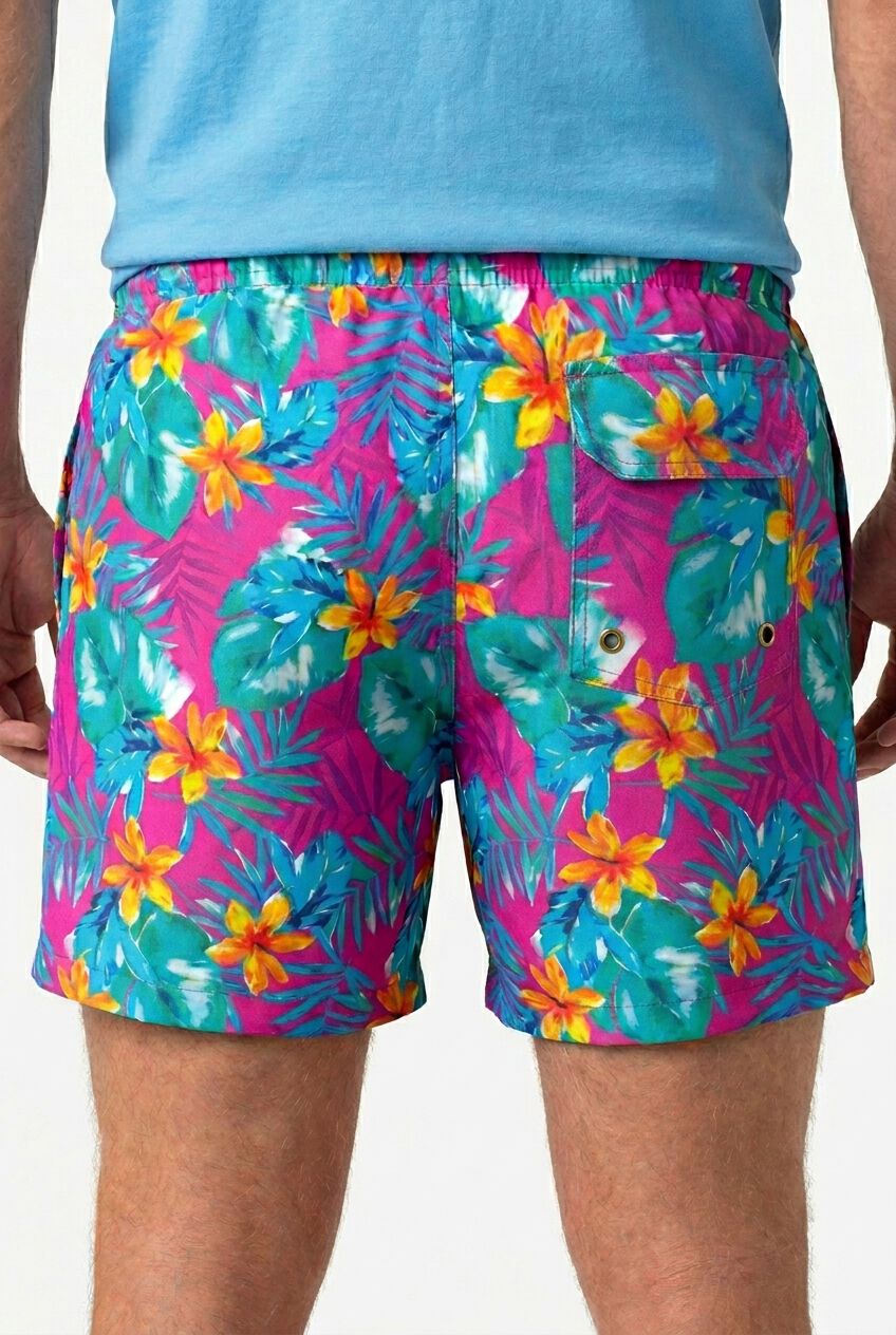 5 inches Swim Shorts with Super Stretch Liner, HULA PALM, alternate image number 4
