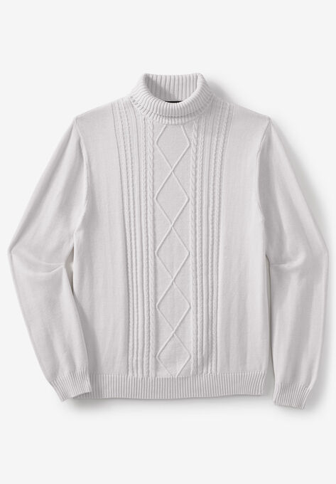 Liberty Blues™ Shoreman's Cable Knit Turtleneck Sweater, SAND STONE, hi-res image number null