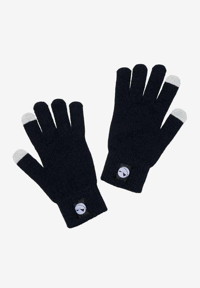 Men's Nightmare Before Christmas Knit Beanie Hat & Touch Screen Gloves 2-Piece Set, BLACK, alternate image number 4