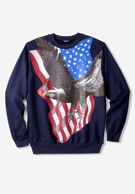 Graphic Fleece Sweatshirt, EAGLE, hi-res image number null