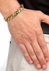2 Piece Gold Tone and Silvertone 9" Curb-Link Bracelet, , alternate image number null