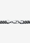 Men's Black Ruthenium Plated Curb Link Chain Necklace (10.5mm), 24 inches, , on-hover image number null