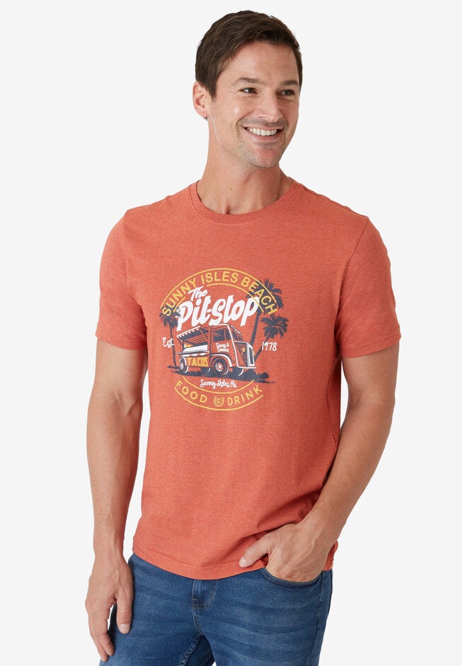 Chaps® Nautical Graphic Tee, RUST, hi-res image number null