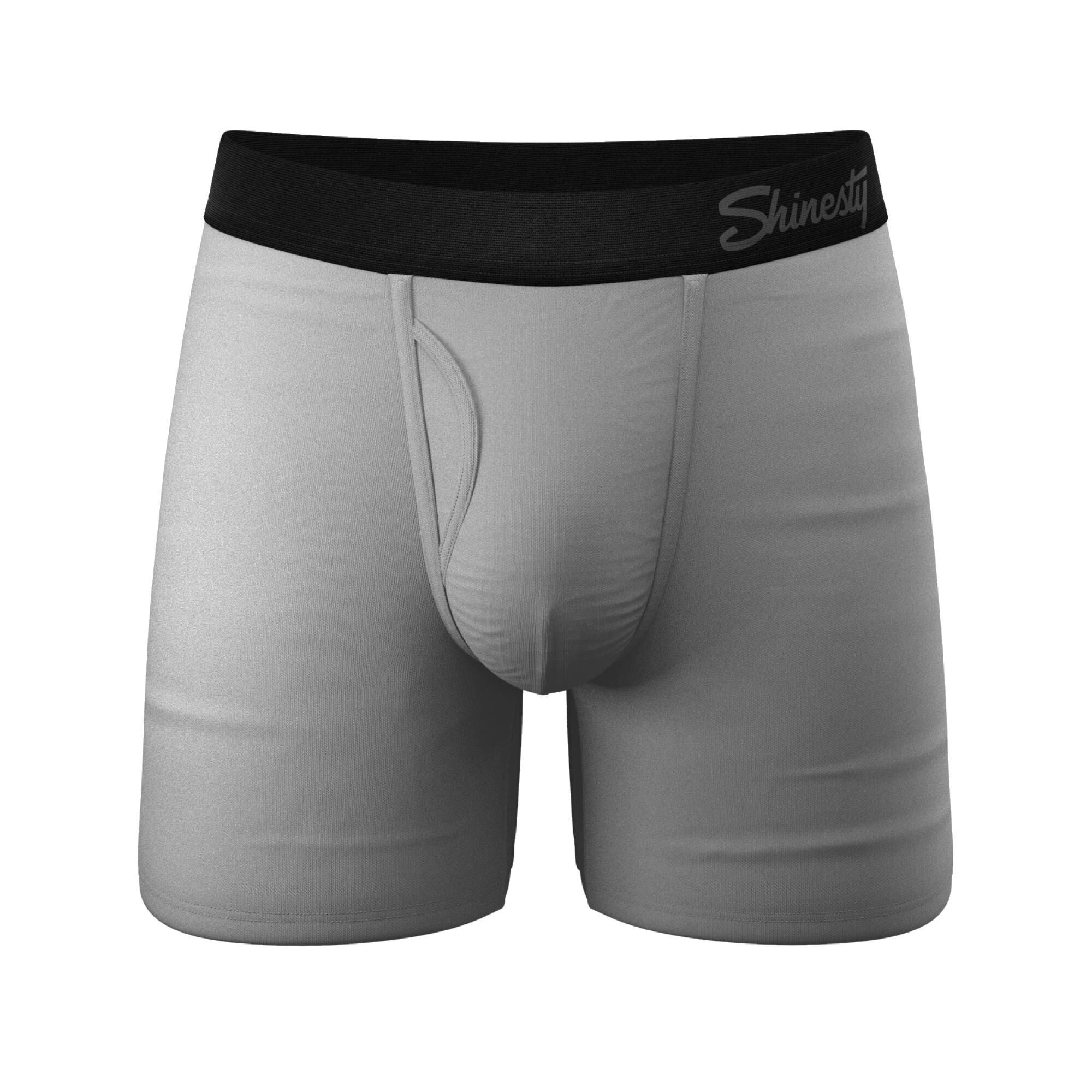 The 50 Shades Of Grey Ball Hammock Pouch Underwear With Fly, GRAY, hi-res image number 0