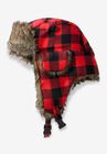 Extra Large Fur Trim Hat, RED BUFFALO CHECK, hi-res image number null