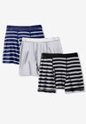 Cotton Mid-Length Briefs 3-Pack, NOVELTY STRIPE, hi-res image number null