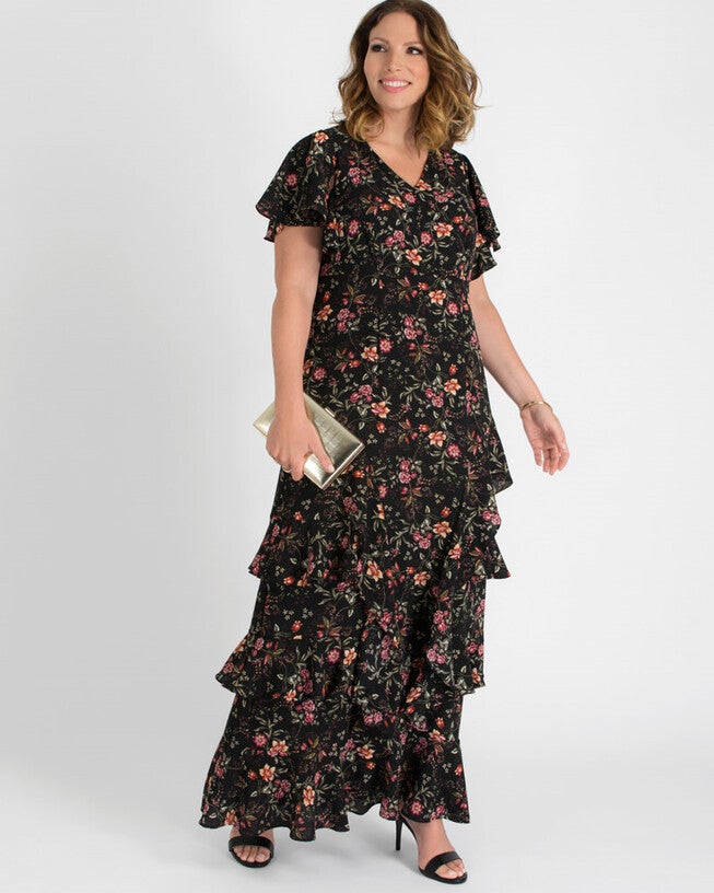 Tour de Flounce Evening Gown, , alternate image number null