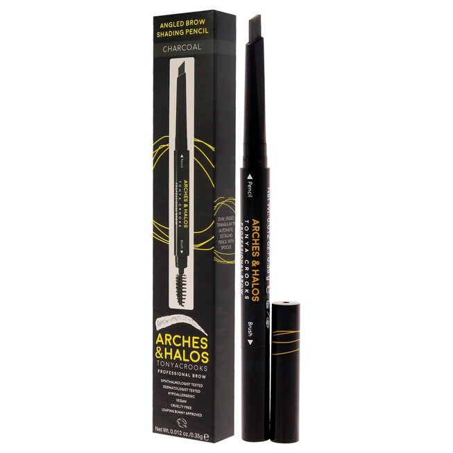Angled Brow Shading Pencil - Charcoal by Arches and Halos for Women - 0.012 oz Eyebrow Pencil, See Description, alternate image number 3