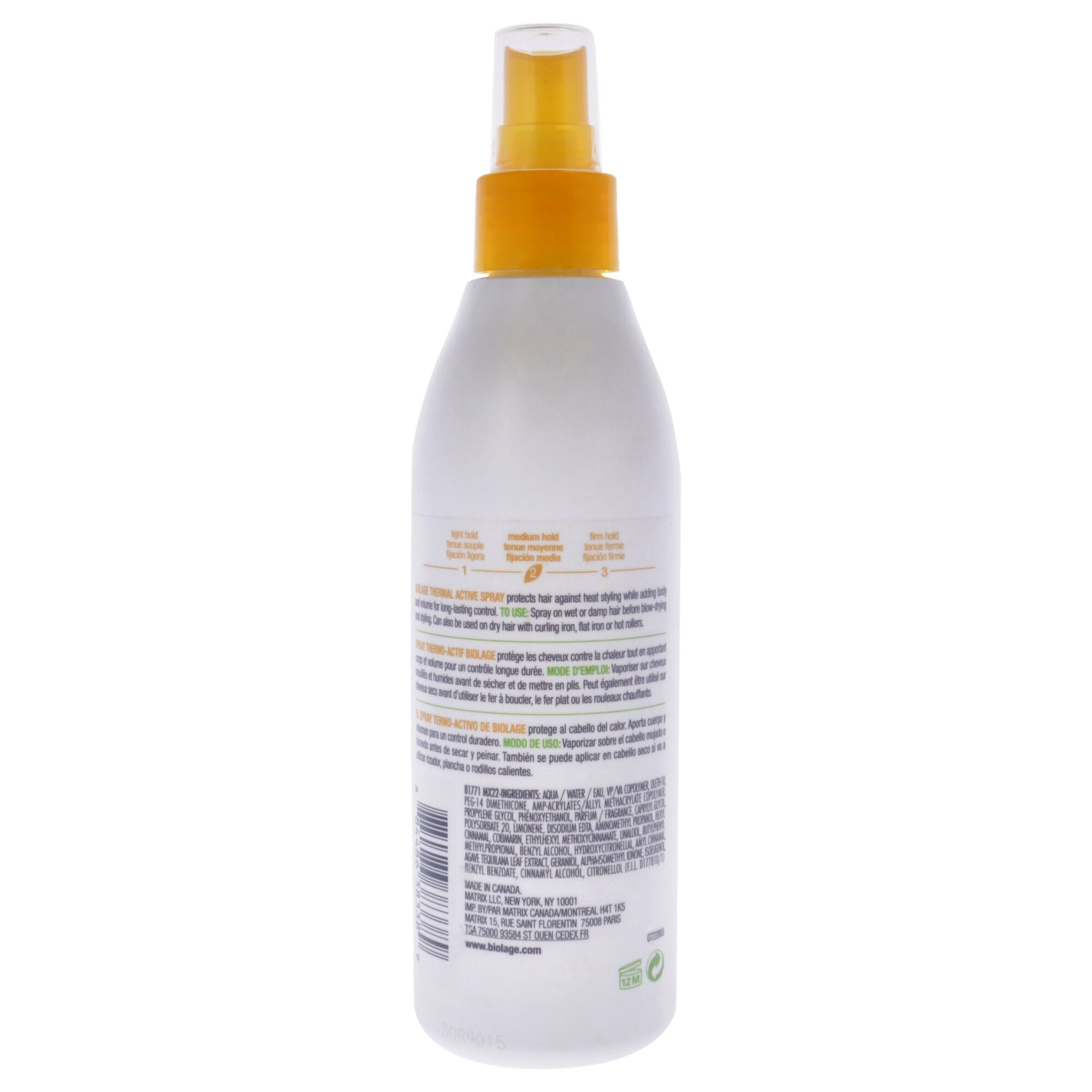 Biolage Styling Thermal Active Spray by Matrix for Unisex - 8.5 oz Hair Spray, See Description, alternate image number 1