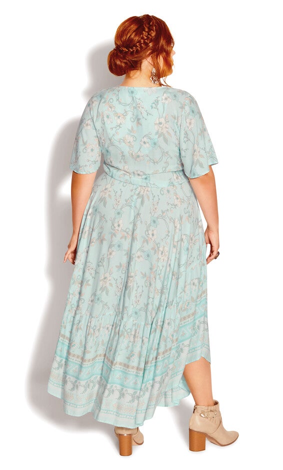Spirited Floral Maxi Dress - sea foam, , alternate image number 2
