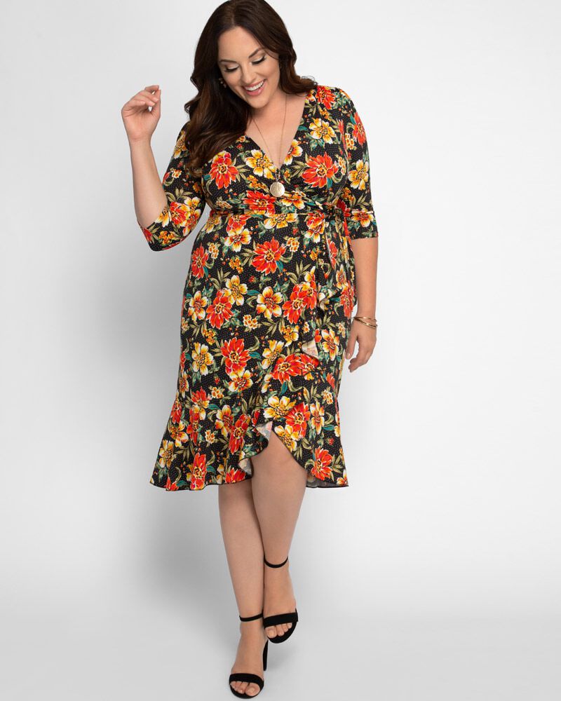 Flirty Flounce Wrap Dress, , alternate image number 5