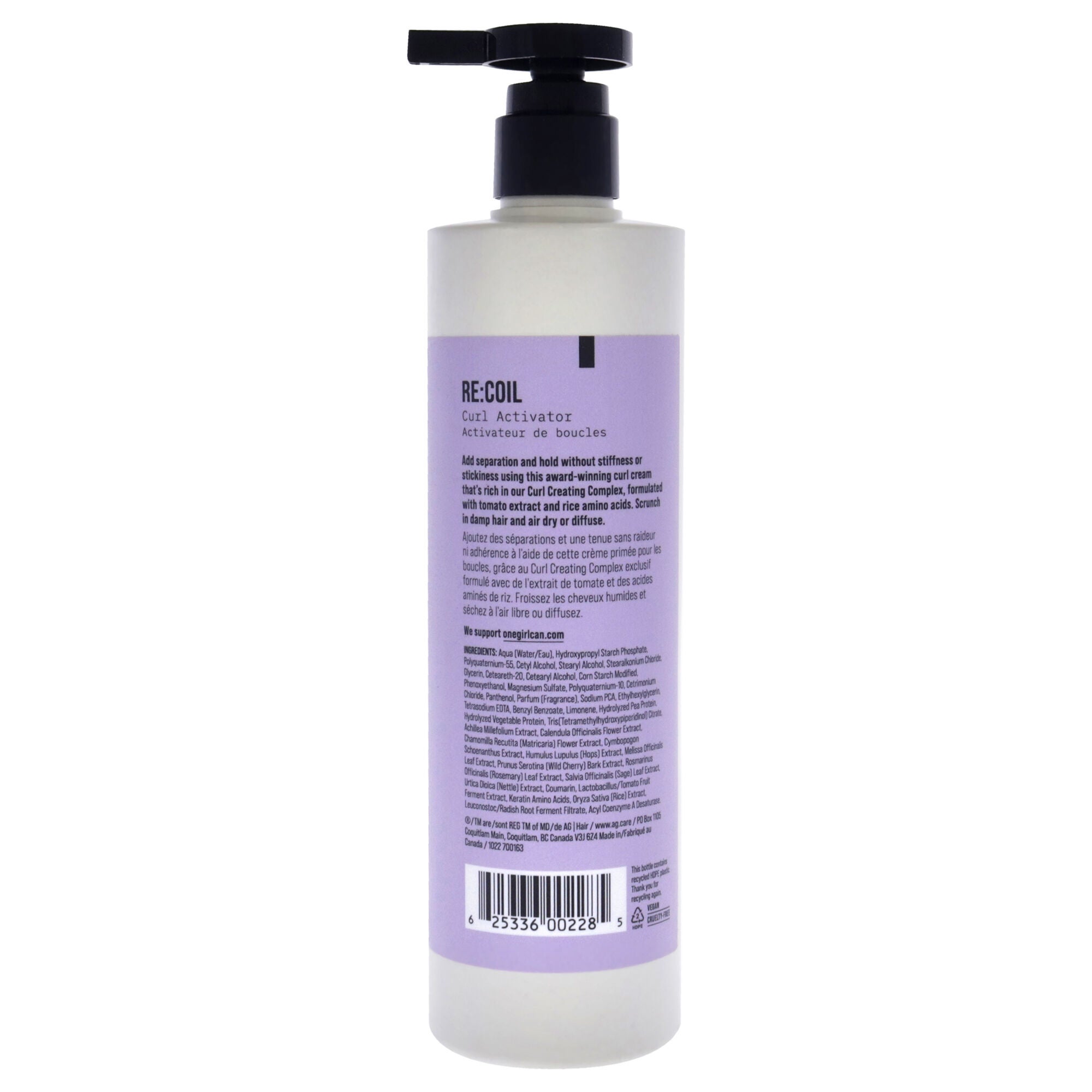Recoil Curl Activator by AG Hair Cosmetics for Unisex - 12 oz Activator, See Description, alternate image number 2