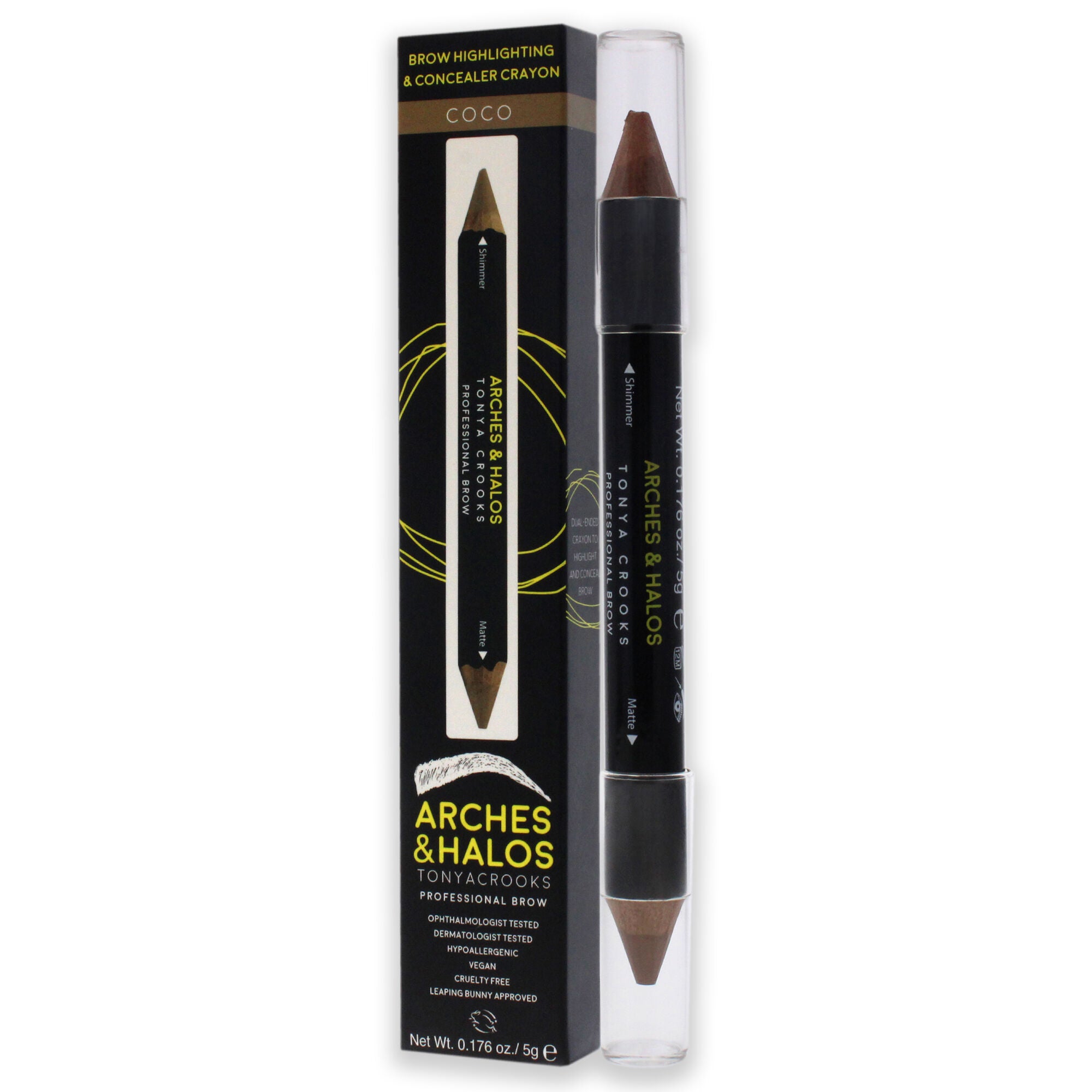 Brow Highlighter and Concealer Crayon - Coco by Arches and Halos for Women - 0.176 oz Highlighter, See Description, alternate image number 3