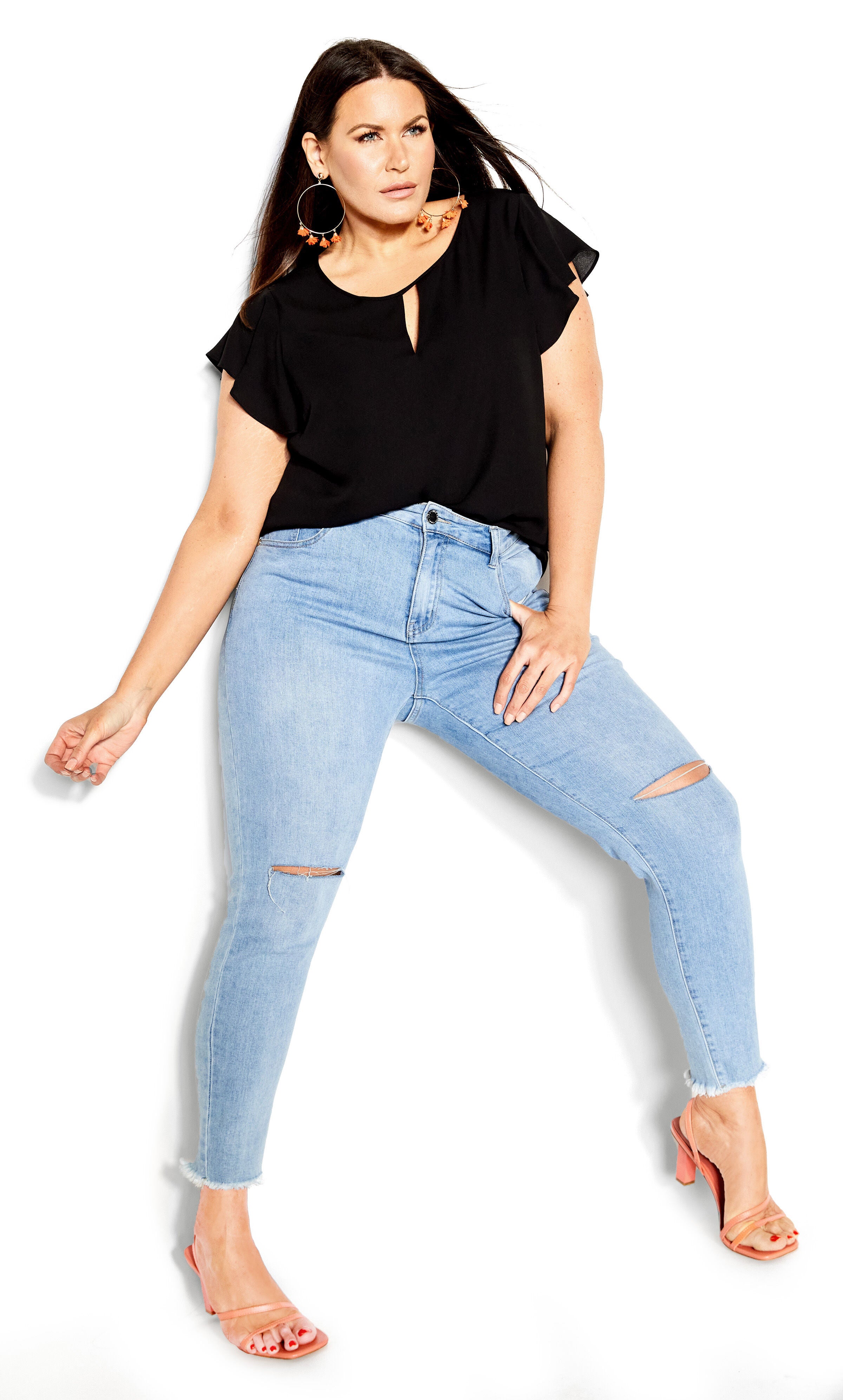 Sweet Waterfall Top - black, , alternate image number 1