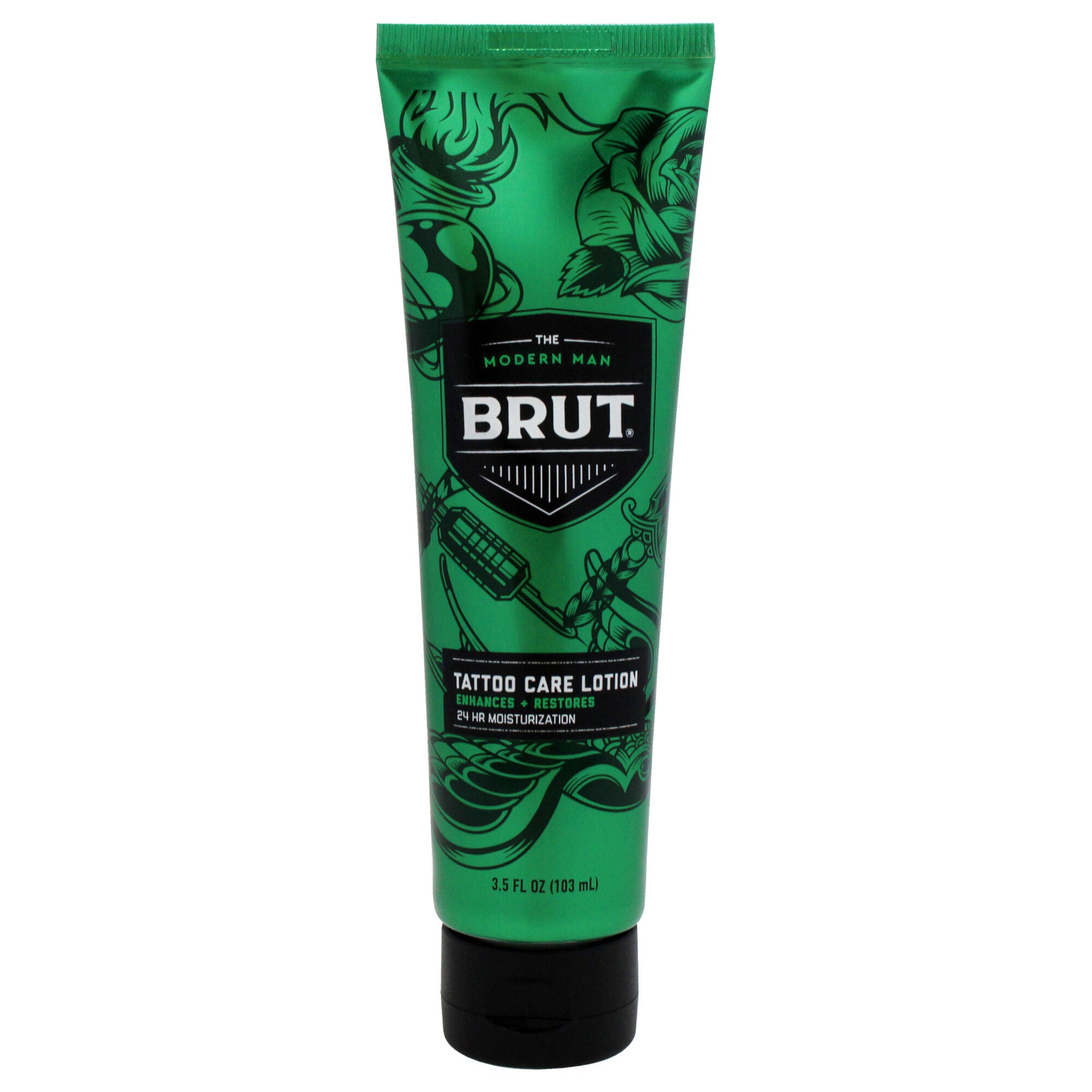 Tattoo Care Lotion 24 Hr Moisturization by Brut for Men - 3.5 oz Lotion, See Description, alternate image number 1