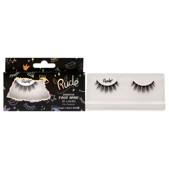 Essential Faux Mink 3D Lashes - Sugar and Spice by Rude Cosmetics for Women - 1 Pc Pair, See Description, hi-res image number 0