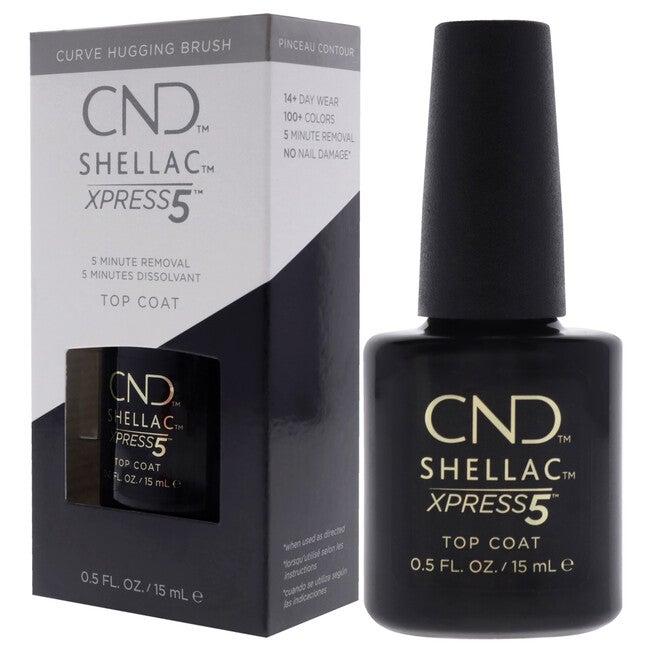 Shellac Nail Color - Xpress5 Top Coat by CND for Women - 0.5 oz Nail Polish, See Description, alternate image number 3