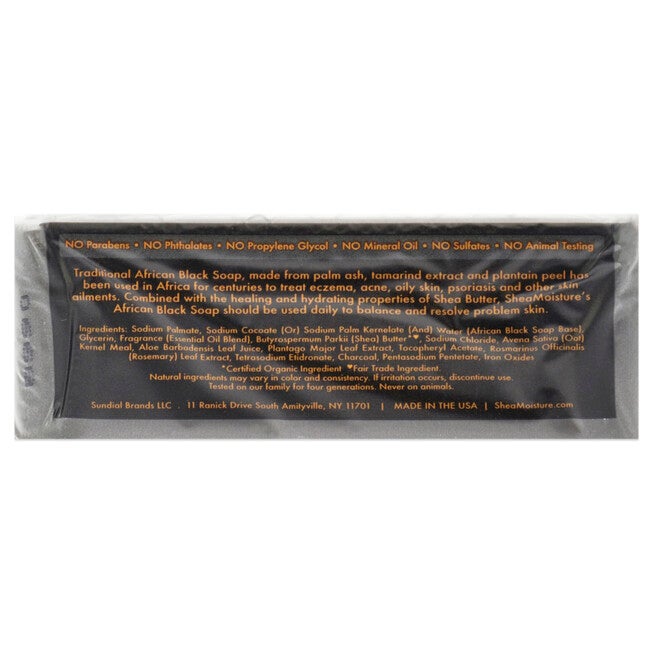 African Black Soap Troubled Skin by Shea Moisture for Unisex - 8 oz Bar Soap, NA, alternate image number null